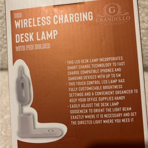 LED Desk Lamp with Wireless Charger/Pen Holder Home Office Table Lamps Light NIB - Picture 4 of 6